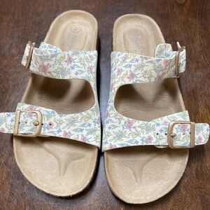 Cat & Jack girls size 2 floral sandals